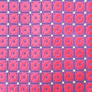 BARBARA BLANK NY 100% SILK EXTRA LONG TIE RED BLUE GEOMETRIC BIG TALL